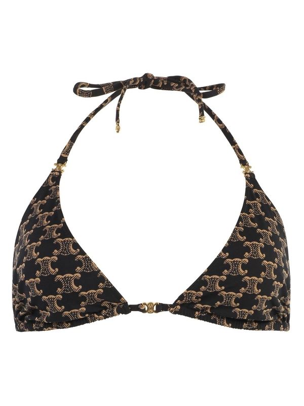 Tri-Op Logo Pattern Bikini Top