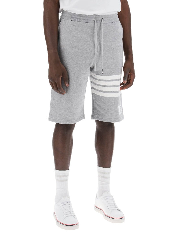 4-Bar Cotton Bermuda Shorts - Jente