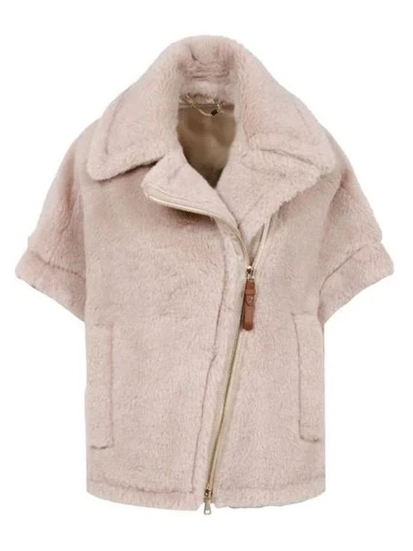 Teddy Shearling Zip-Up Jacket