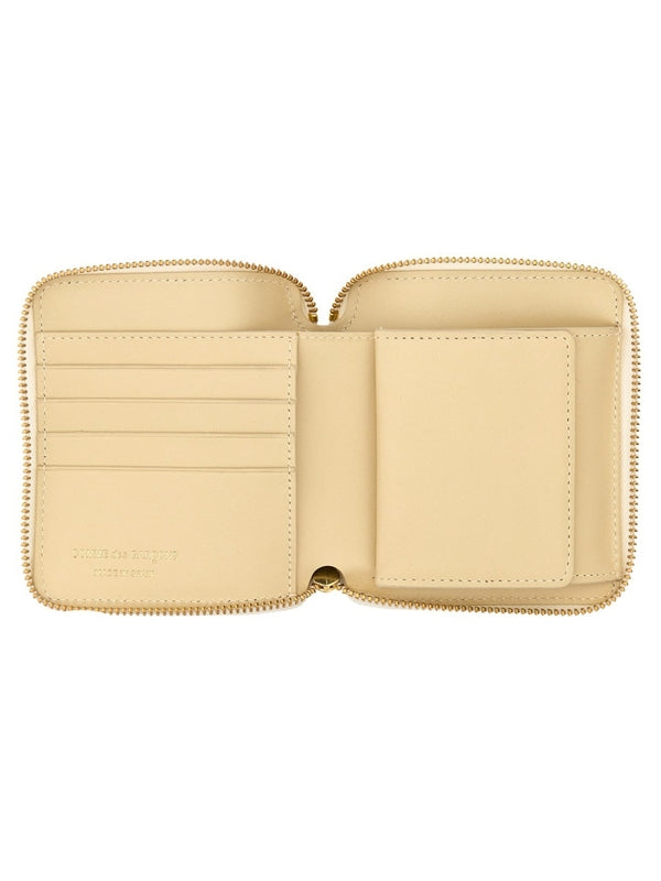 Black Inner Logo Zipper Half Wallet