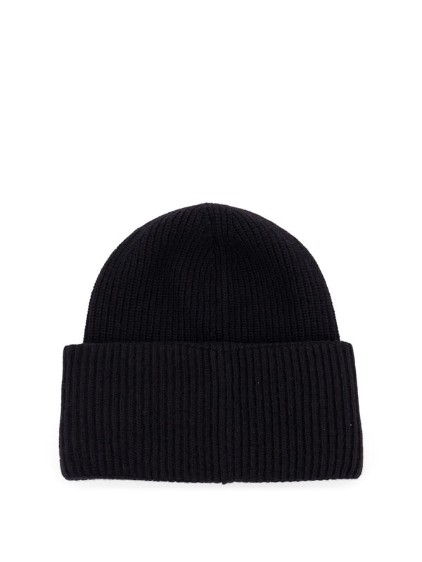 Logo Patch Wool Rib Beanie