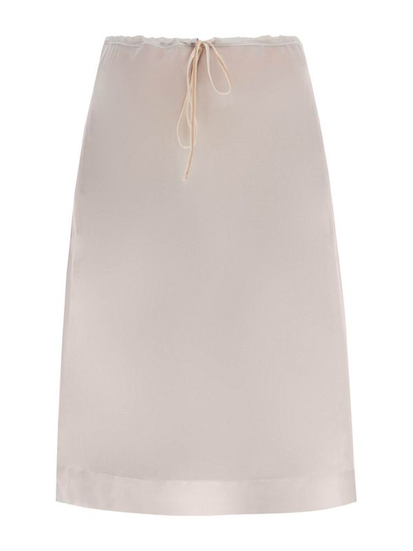 Mileva Drawstring Sheer Midi
  Skirt