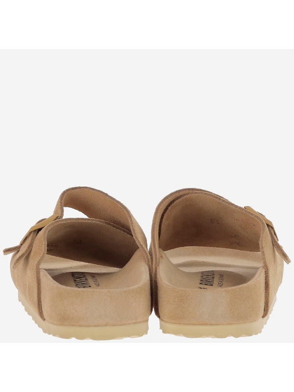 Zurich Suede Buckle Leather Sandals