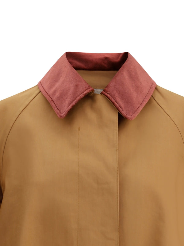 Velvet Collar Cotton Coat