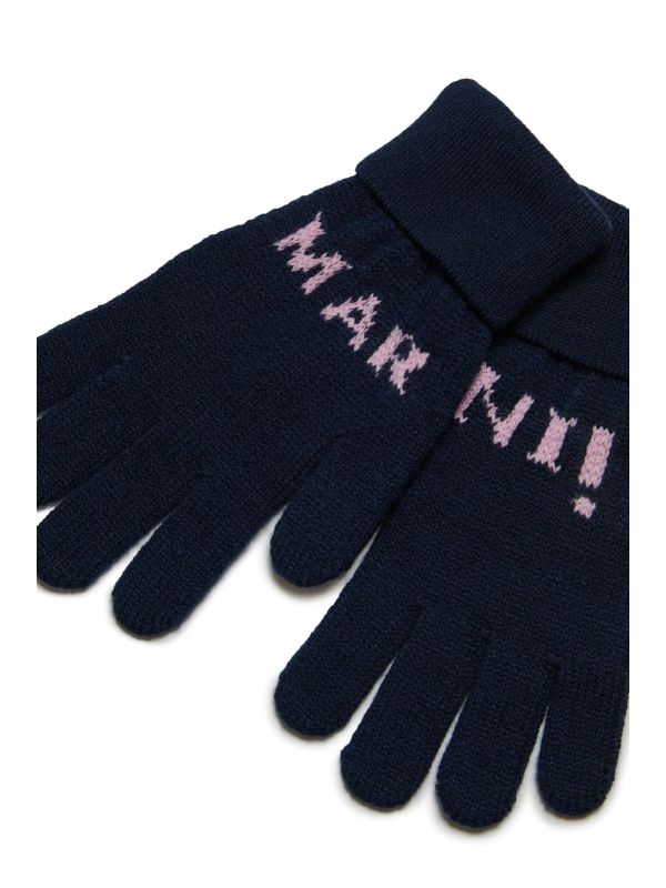 Logo Wool Blend Gloves