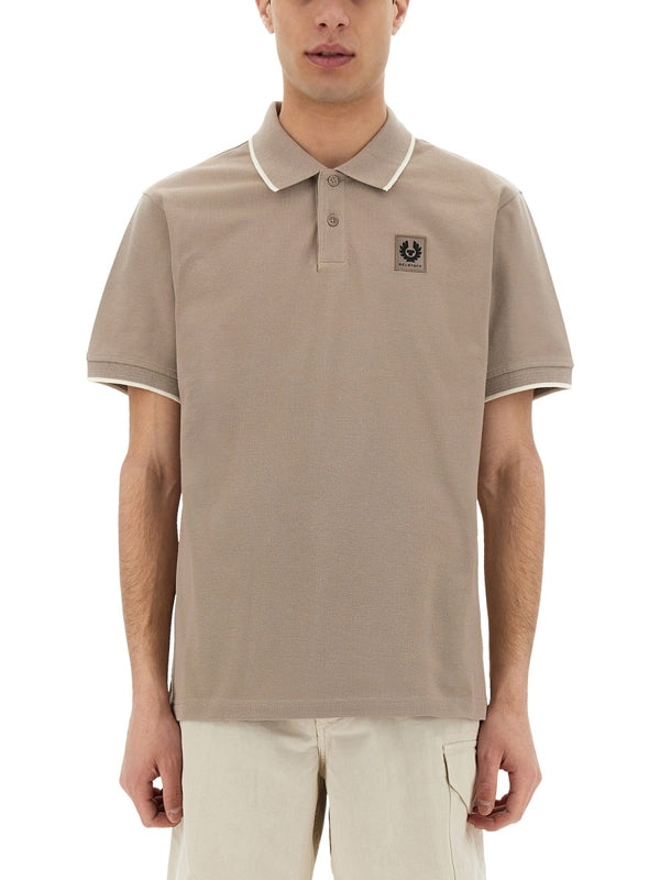 Logo Patch Cotton Polo Shirt