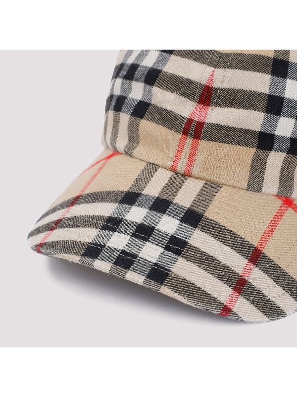 Vintage Check Cotton Cap