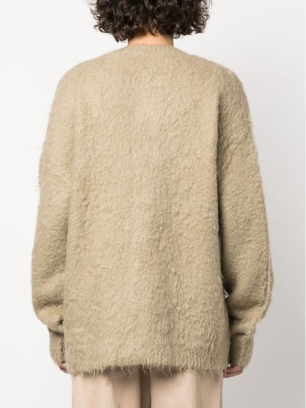 Wool Mohair Button-up Cardigan