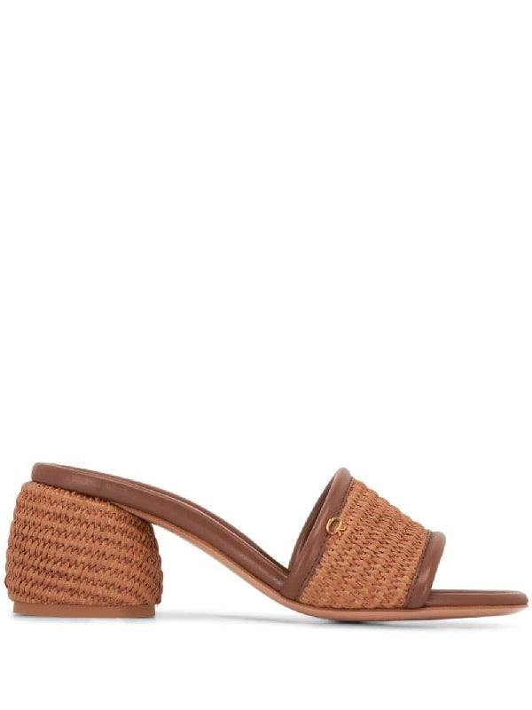 Amami 60 Woven Raffia Sandal Heels