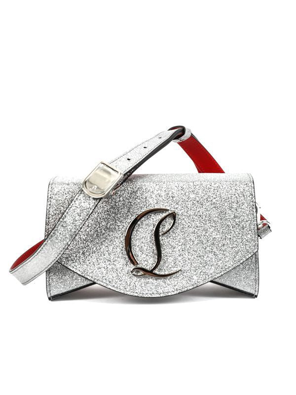 Logo Embellished Metallic Shoulder Bag