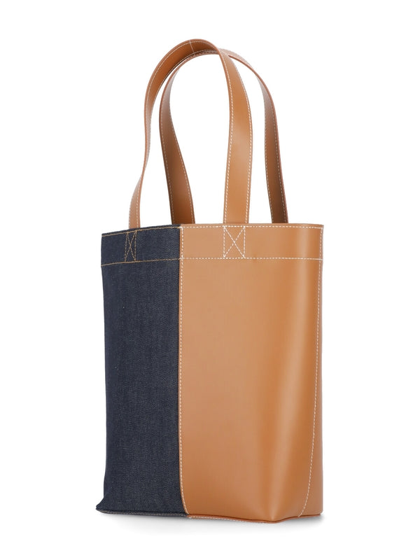 Axel N/s Canvas Leather Tote Bag