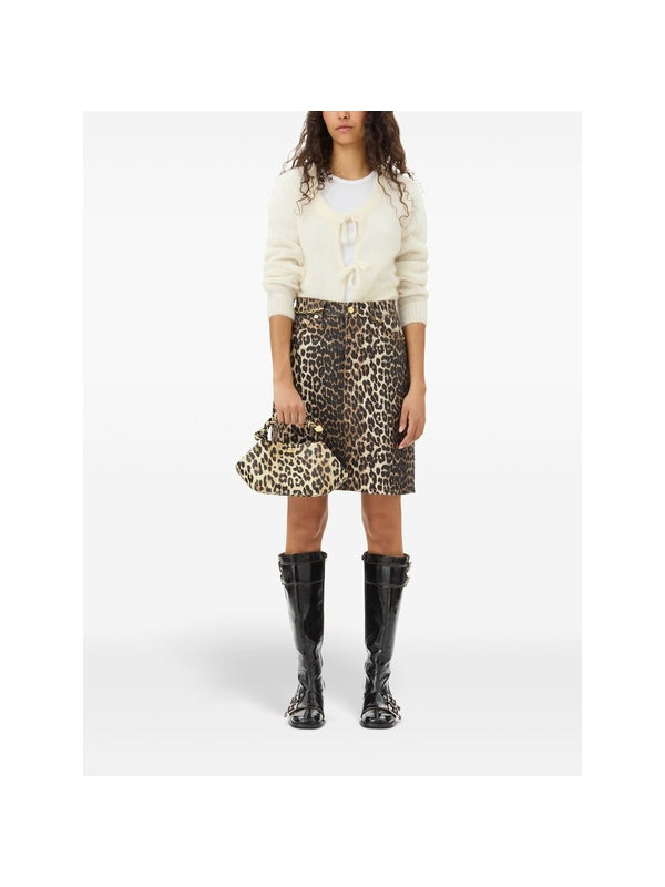 Back Logo Leopard Pattern
  Skirt