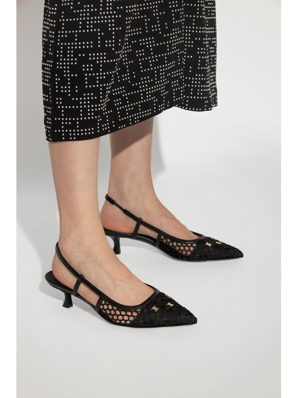 Klizia Bow Openwork Sandal Heels