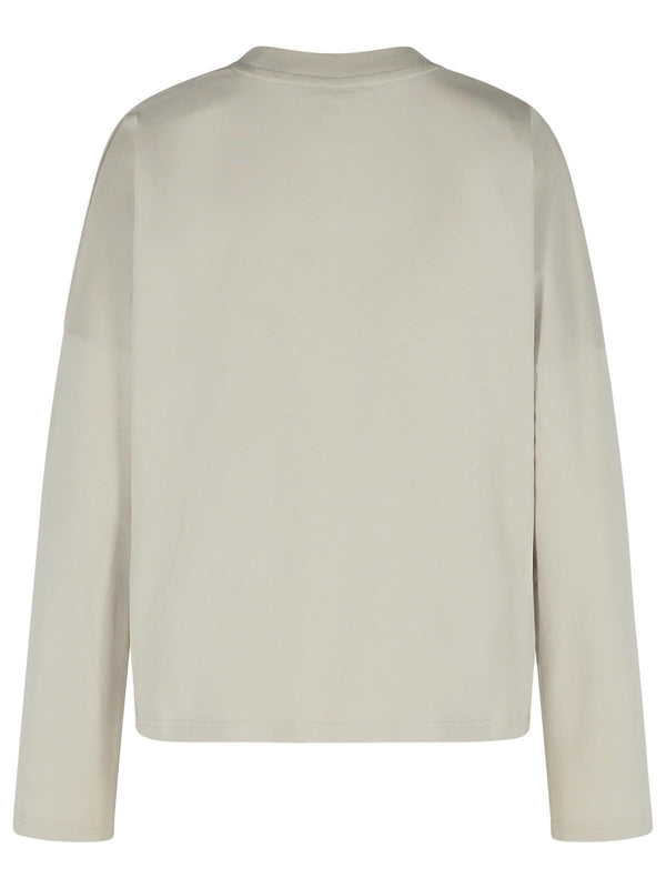 GRAY COTTON SWEATER Long Sleeve