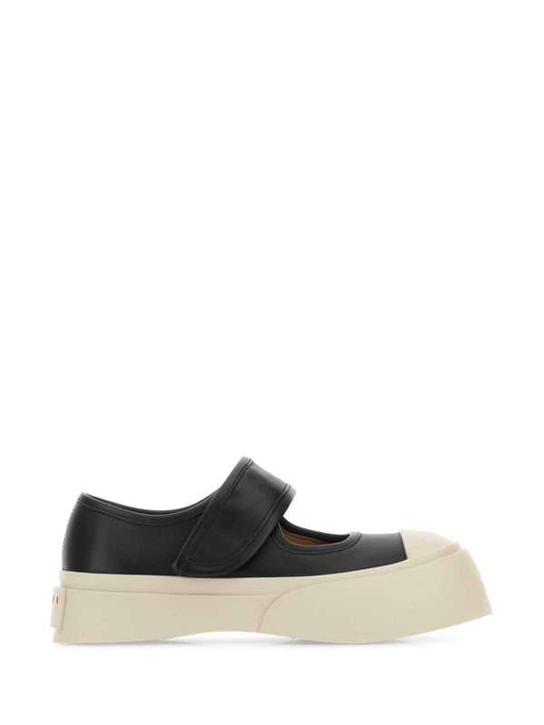 Mary Jane Leather Low-top Sneakers