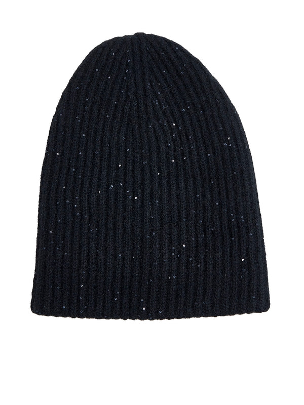 Sequin Detail Wool Blend
  Beanie