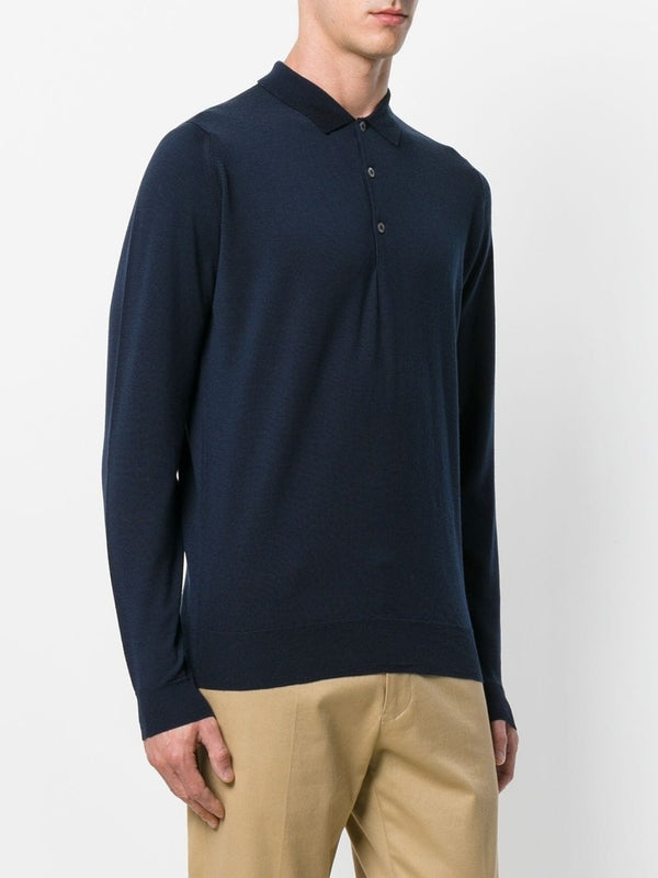 Belper Wool Knit Polo Shirt