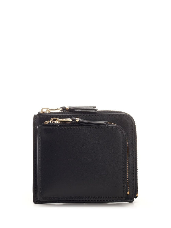 Double-zip Leather Coin Purse