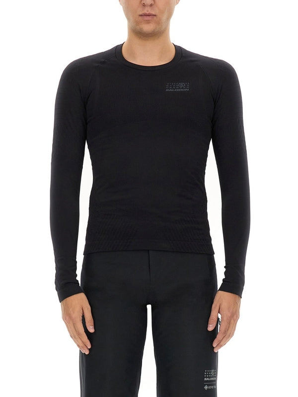 SALOMON Numbering Logo Technical Long Sleeve Top