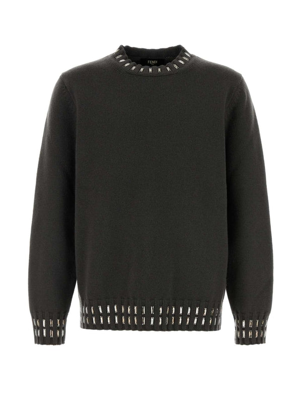 Fendi Grey Knitted
