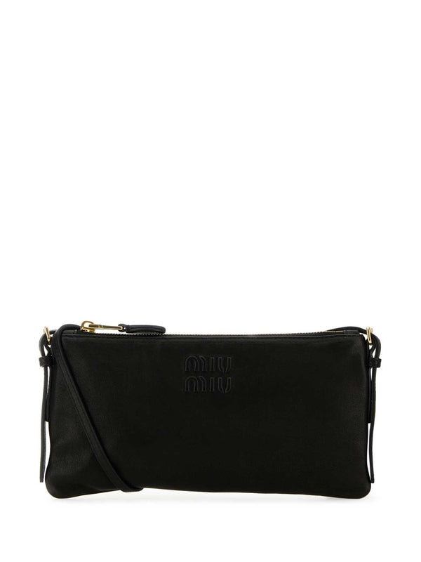 Logo Detail Leather Mini Shoulder Bag