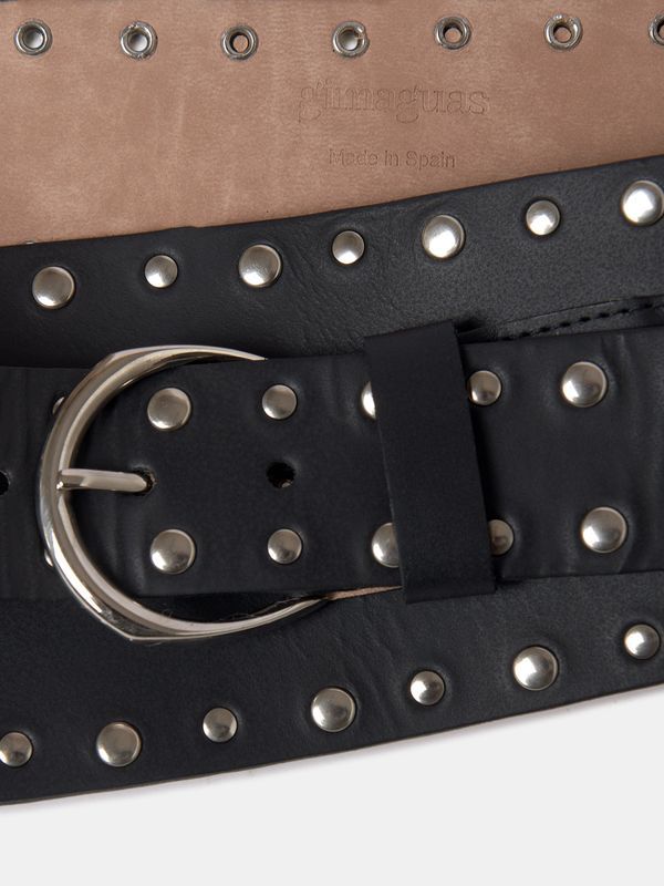 Cintura Casilda Stud Leather Belt