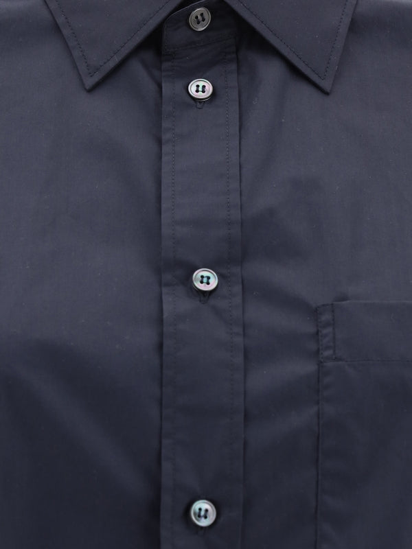 Chest Pocket Cotton Long-sleeve Shirt