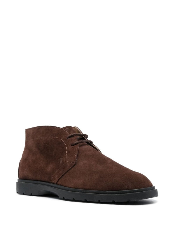 Pebble Tab Suede Desert Boots