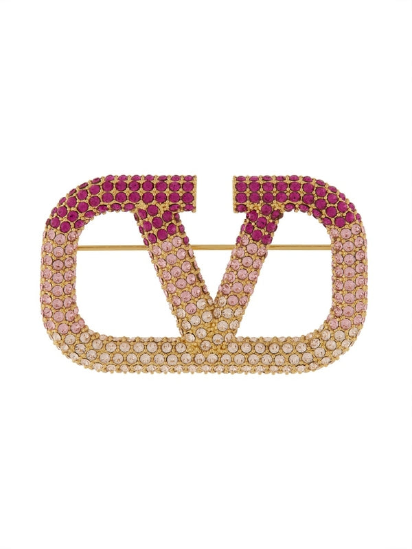 V Logo Decoration Brooch