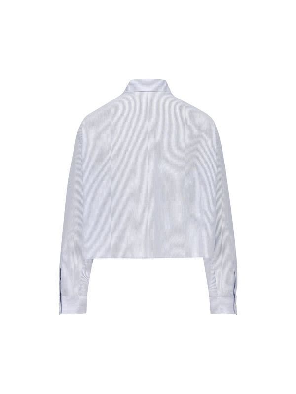 Triomphe Logo Embroidered Stripe Shirt
