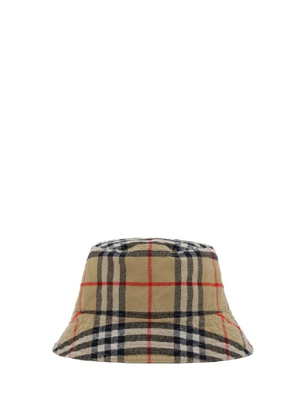 Check Printed Cotton Bucket
  Hat