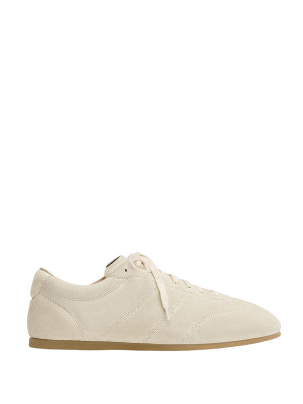 Beige Leather Sneakers