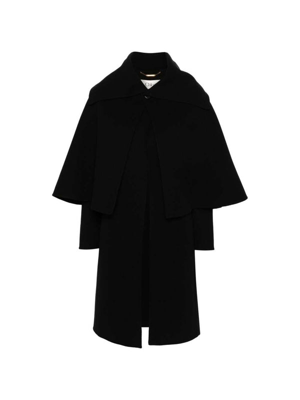 Wool Cashmere Cape Coat