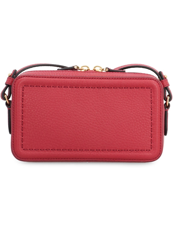 Alltime V Logo Leather Shoulder Bag