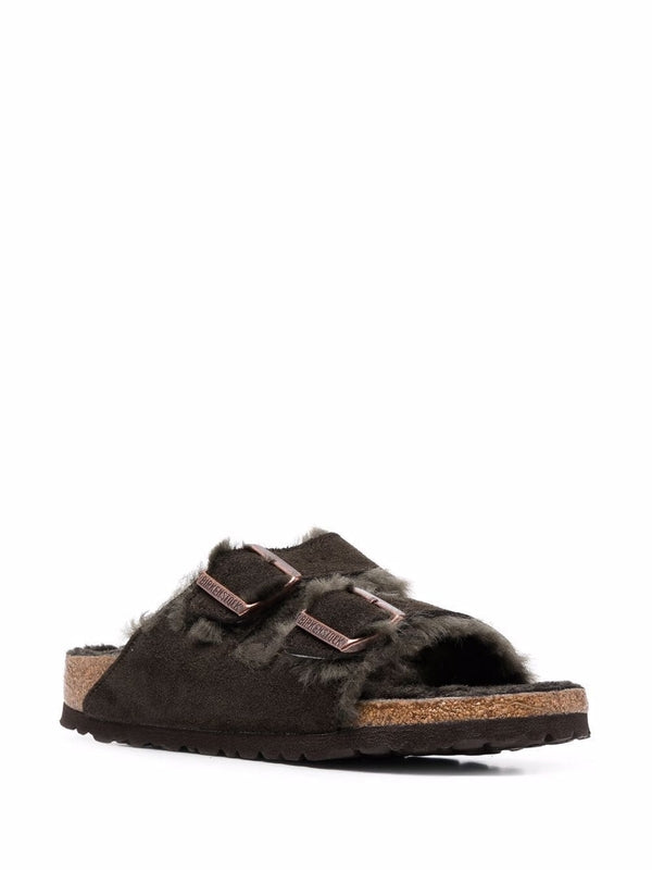 Arizona Shearling Buckle Sandals