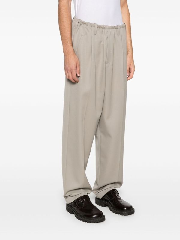 Front Pleats Turn-up Wool Pants