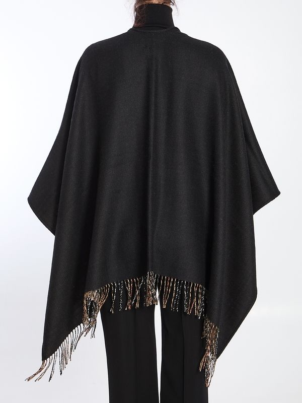 Wool Fringe Cape