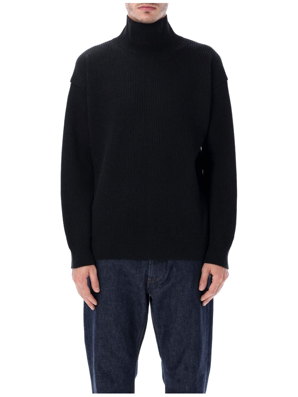 Super Fine Wool High-Neck Knit