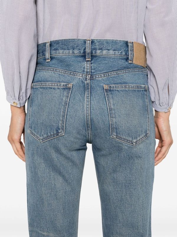 Back Logo Patch Flare Denim Pants