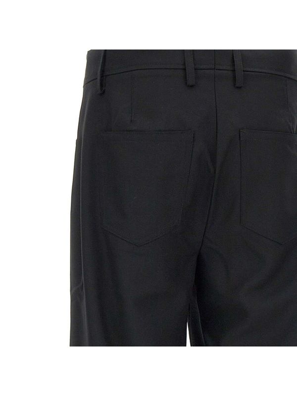 Straight Wool Blend Pants