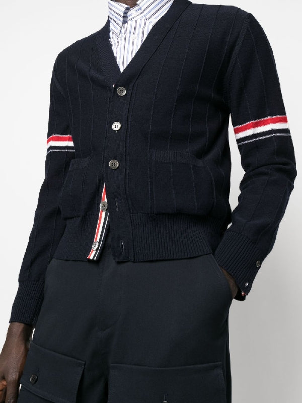 RWB Stripe Wool Cardigan