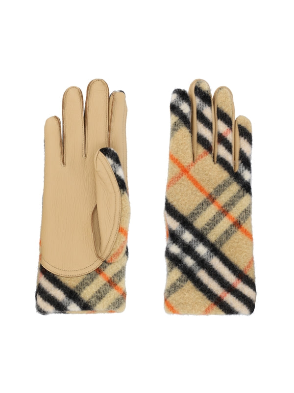 Check Pattern Wool Gloves