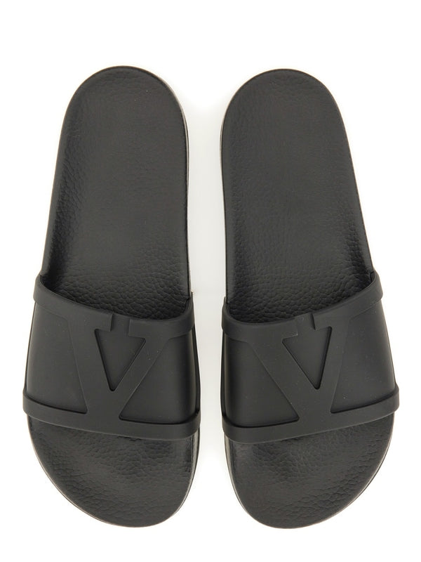 Valentino Black Slides