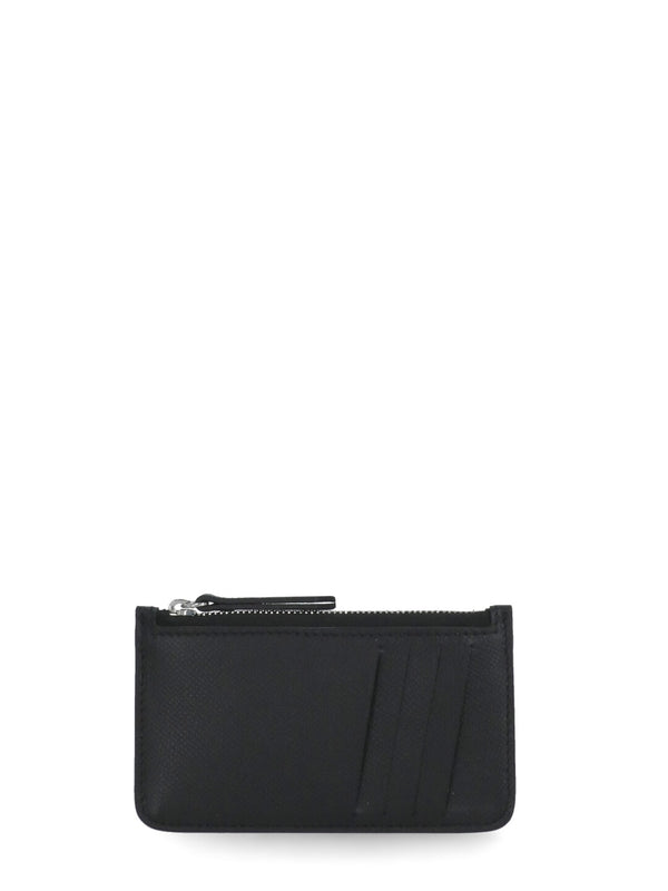 Stitch Detail Zip Card Wallet