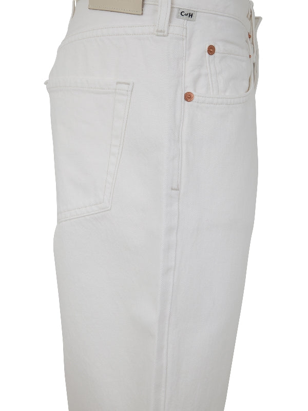 Devi White Cotton Pants