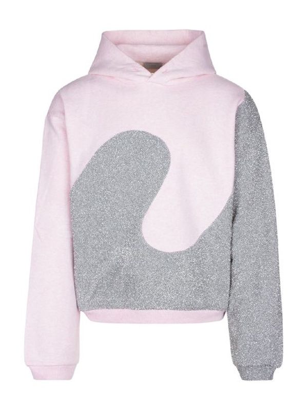 Erl Lurex Swirl Panel Hoodie