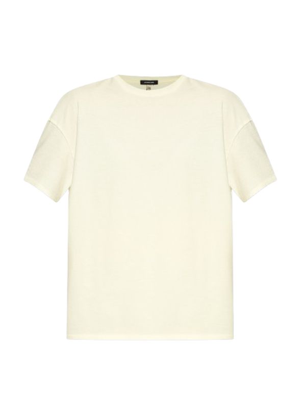 Crew Neck Cotton Cashmere Short Sleeve T-shirt