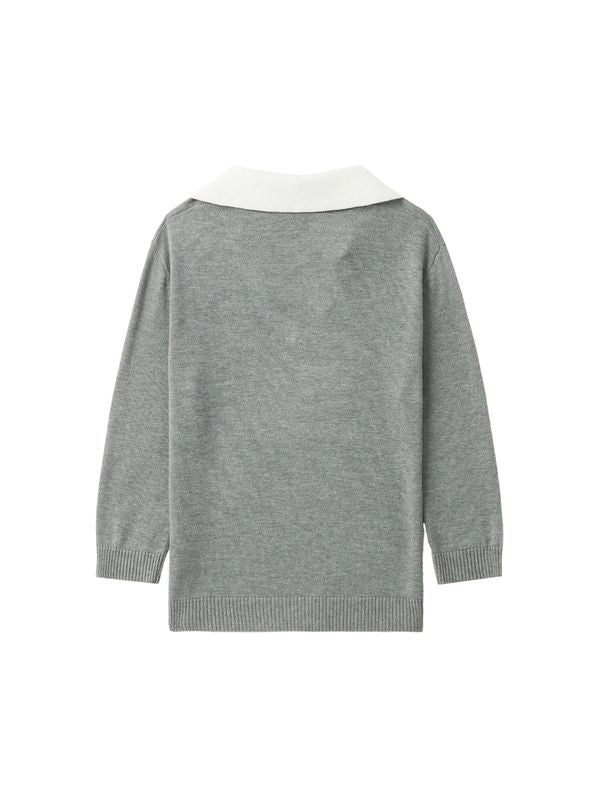 Logo Jacquard Silk Cashmere Polo Shirt