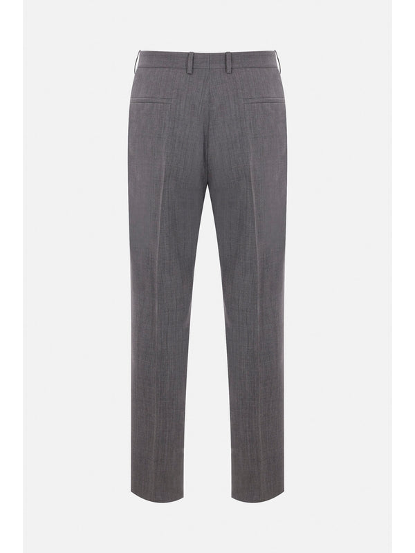 Straight Wool Tailored Pants