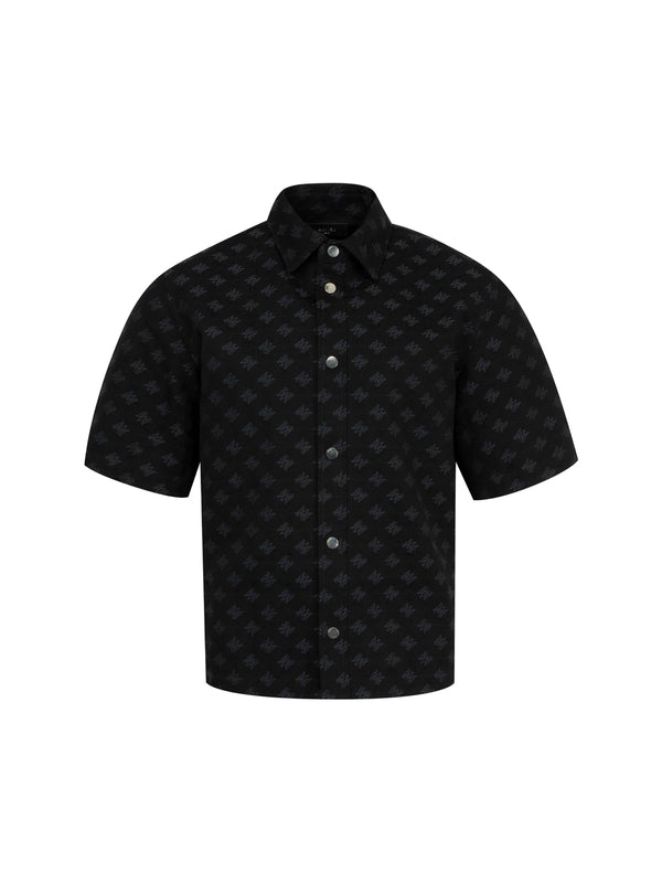 MA Logo Print Cotton Blend Short Sleeve Shirt